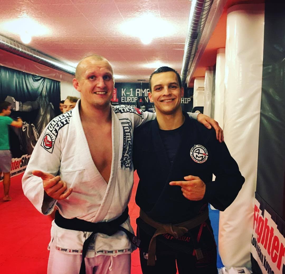After a BJJ match, there is still a partner in front of you