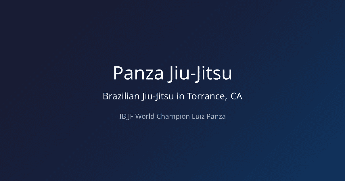 Panza Jiu Jitsu — Checkmat BJJ gym in Torrance