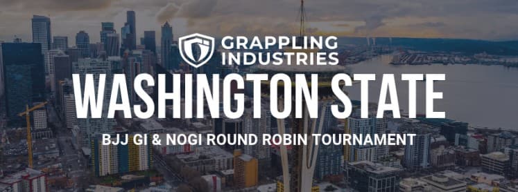 Grappling Industries tournament flyer for Everett, WA event