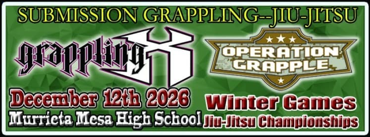 Grappling X Winter Games Jiu Jitsu Championships event flyer