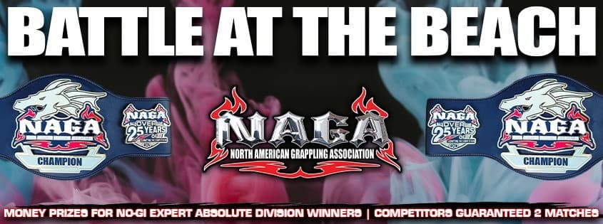 NAGA Battle at the Beach Grappling Championship Adults 18 & Up flyer