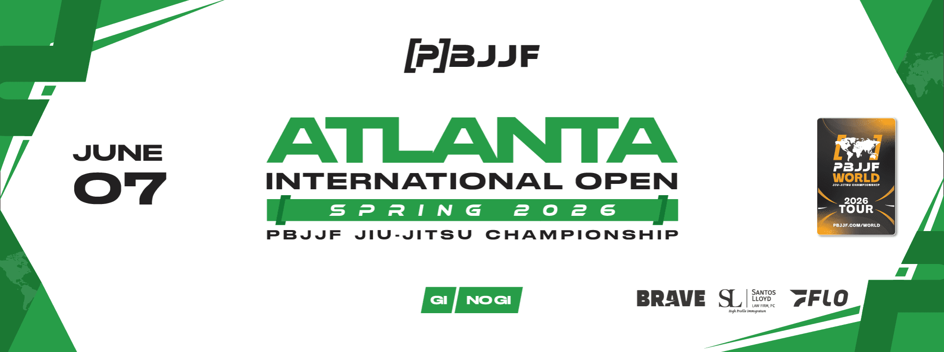 PBJJF Atlanta Spring International Open 2026 flyer