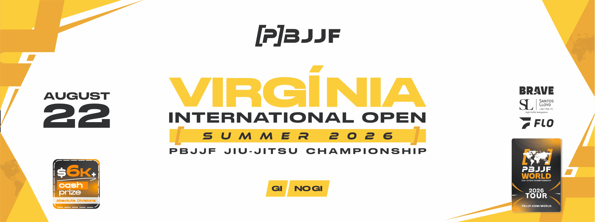 PBJJF Virginia Summer International Open flyer