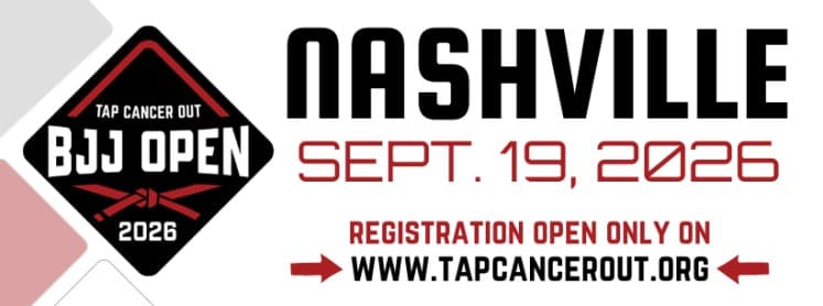 Tap Cancer Out 2026 Nashville BJJ Open flyer