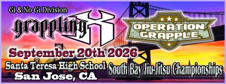 Grappling X 9/20/2026 South Bay Jiu Jitsu Championships San Jose, CA flyer