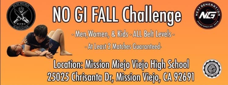 Subfighter BJJ No Gi Fall Challenge flyer